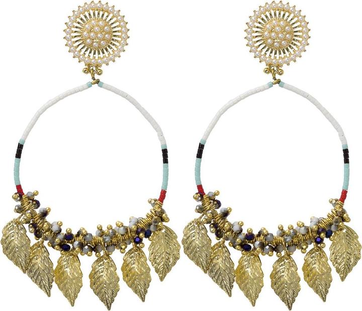 Produktbild Uzurii Amazon Maria Hoop Ohrringe White (925er Sterlingsilber)
