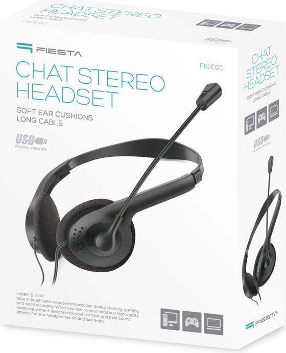 Immagine prodotto Omega FIS1020 Cuffie cablate Head-band Ufficio/Centro chiamate Nero (Cablato, USB-A)