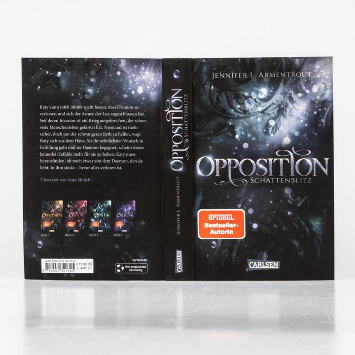Actual product image Obsidian 5: Opposition. Schattenblitz (German, Jennifer L. Armentrout, 2023)