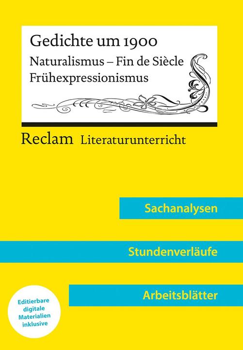 Actual product image Gedichte um 1900. Naturalismus – Fin de Siècle – Frühexpressionismus (Lehrerband) (German, Vanessa Greiff, 2023)
