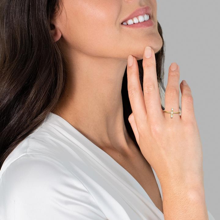 Immagine prodotto Glanzstücke München Donna Argento Cubico Zirconia Oro Giallo - 23588 (48, 925 Argento)