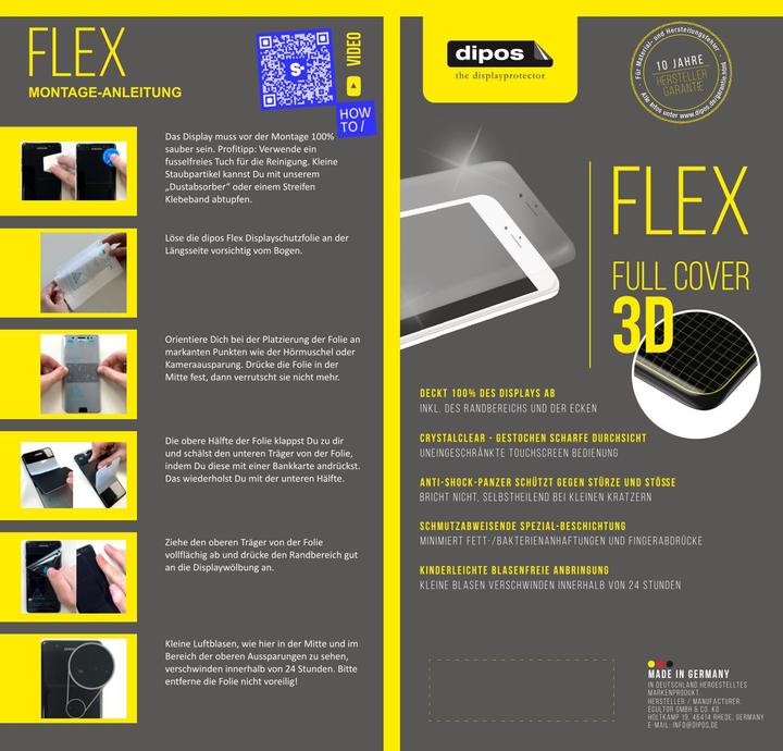 Actual product image Dipos 3D Full Cover Screen Protector (1 Piece, Motorola Moto G53)