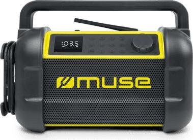 Actual product image Muse M-928 BTY Jobsite Radio speaker, Black/Yellow (FM, NFC, Bluetooth)
