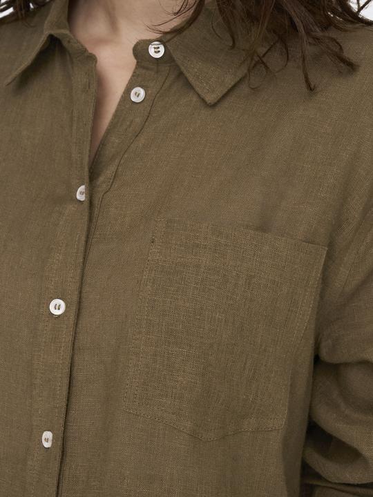 Actual product image Only Plain Linen Mix Shirt (S)