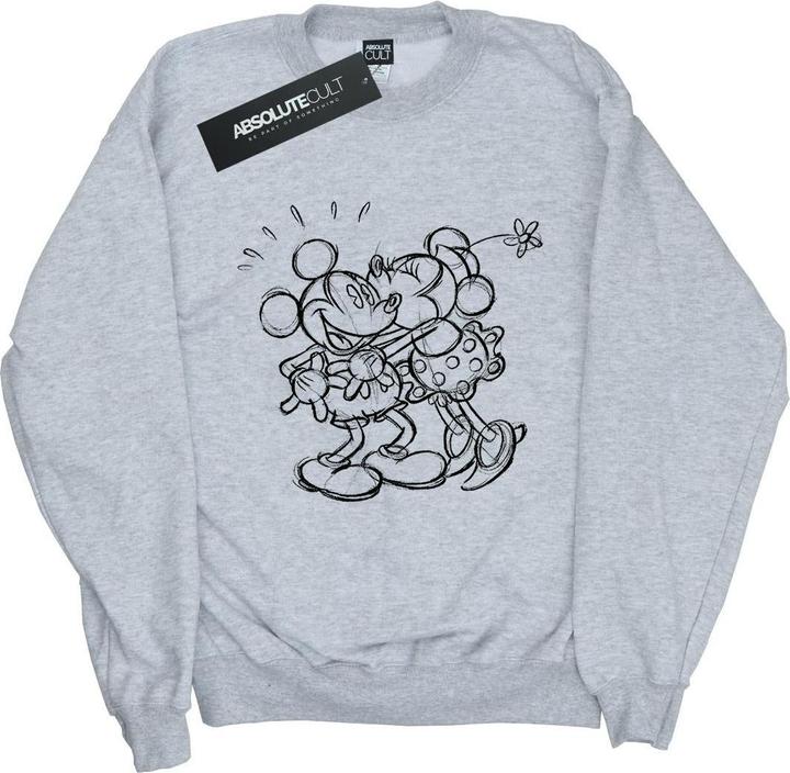 Immagine prodotto Disney Mickey And Minnie Mouse Kiss Sketch Felpa Ragazzi (140, 146)