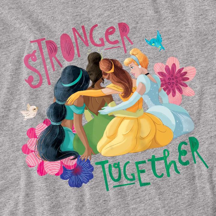 Immagine prodotto Disney Princess Stronger Together Maglietta Jasmine, Tiana e Belle Adulto Unisex (M)