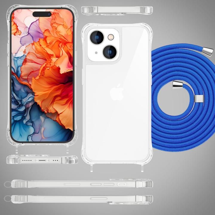 Image du produit Nalia Étui transparent avec chaîne à porter autour du cou