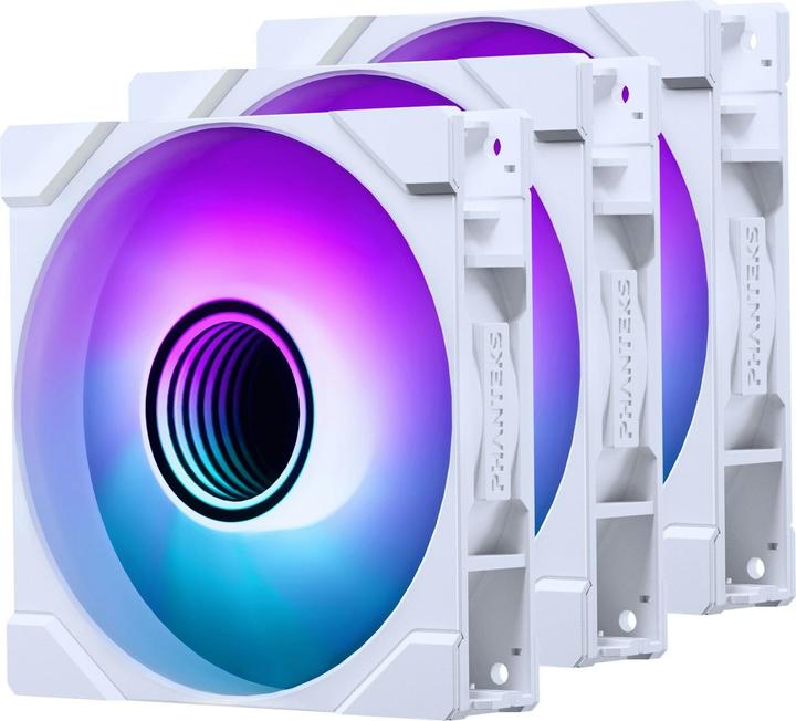 Produktbild Phanteks M25 Gen2 PWM D-RGB Lüfter, 3er-Pack - 120mm, weiss (120 mm, 3 x)