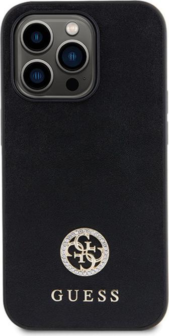 Produktbild Guess GUHCP15LPS4DGPK iPhone 15 Pro 6.1" czarny/black hardcase Strass Metal Logo (Apple iPhone 15 Pro)