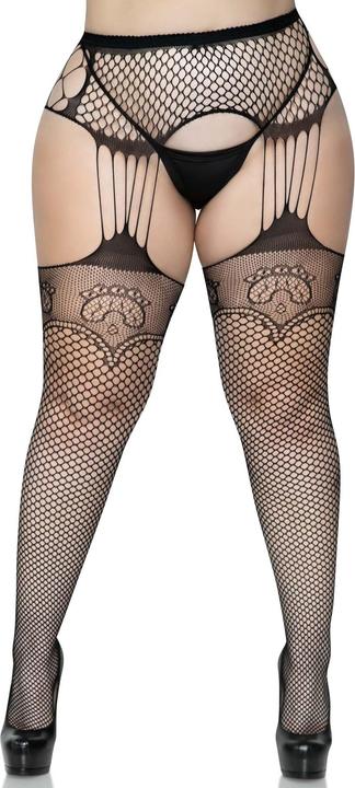 Actual product image Leg Avenue Net garterbelt stockings +