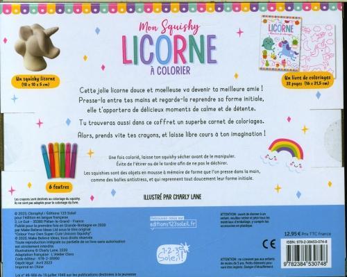 Actual product image 123 Soleil Mon squishy Licorne à colorier (French, Lane Charly, 2023)
