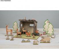 Immagine prodotto Rayher Kit di incastri in legno, animali della foresta, 45 pezzi.