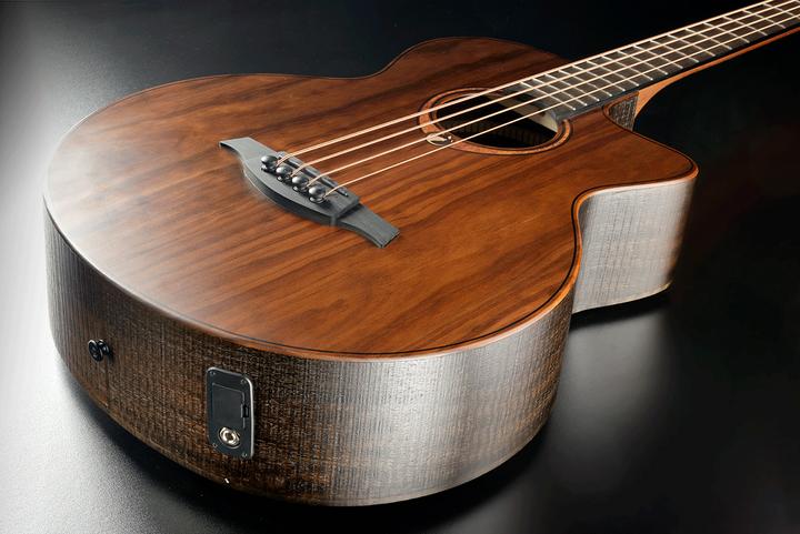 Produktbild Lâg Guitars Sauvage Bce (Akustik Bass, Brown Brankowood (Fingerboard), Pale Brankowood (Top), Smoked Eucalyptus Rough Sawn Finish (Back & Side), Khaya (Neck), Black Brankowood (Bridge))