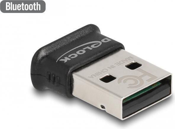Immagine prodotto Delock Adattatore USB Bluetooth 5.0 di classe 1 con design micro (Trasmettitore e ricevitore)