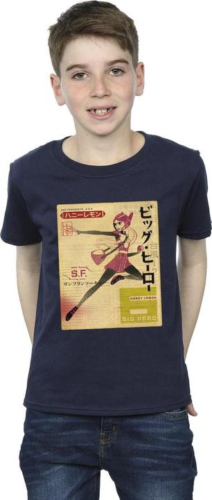 Actual product image Disney Boys Big Hero 6 Baymax Honey Lemon Newspaper T-Shirt (140, 146)