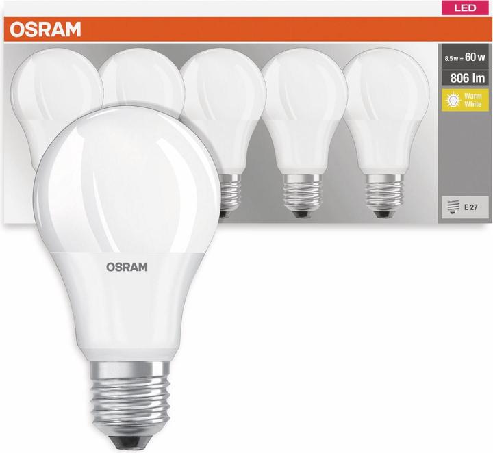 Actual product image Osram Base Classic A (E27, 7 W, 806 lm, 5 x, F)