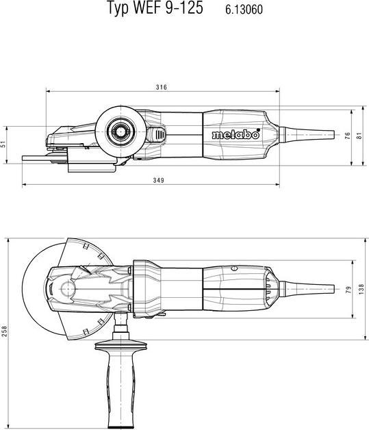 Immagine prodotto Metabo WEF 9-125 Testa piatta rapida (125 mm)