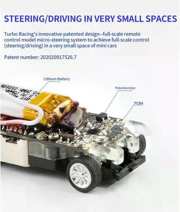 Produktbild Turbo Racing Micro Racing Set mit 5 Fahrzeugen RTR, 1:76 (RTR Ready-to-Run)