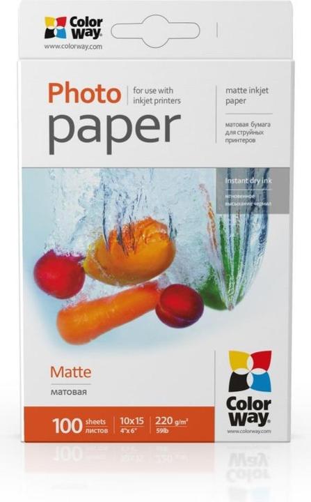 Productafbeelding Colorway PM2201004R Mat fotopapier, wit, 10 x 15 cm, 220 g/m² (220 g/m², 10 x 15 cm, 1 x)