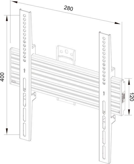 Immagine prodotto Multibrackets Montaggio a parete Ultrastrtch, VESA 100x100-200x400 (Muro, 37", 50 kg)