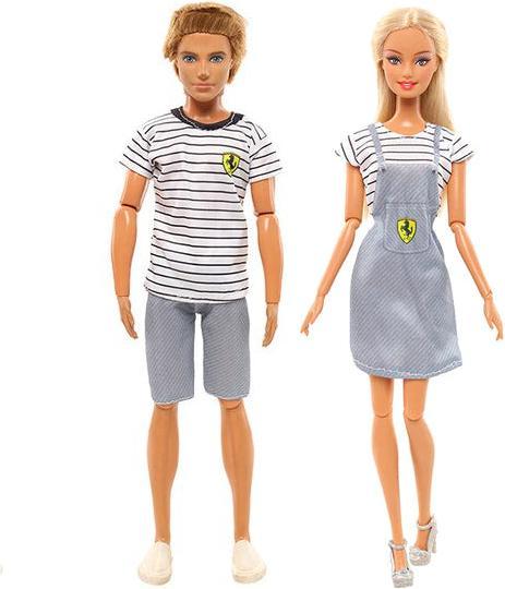 Image du produit Hermex Ken et Barbie Robes Par paires Set Mode Casual Gris Blanc