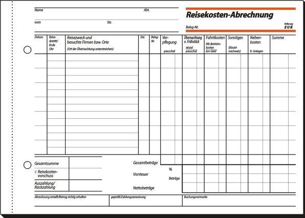 Actual product image Sigel Form book "Travel expense report", A5 landscape (50 x)