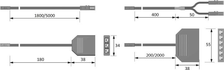 Immagine prodotto Halemeier Distributore 2x LED M1 12 V (45 cm, Interno)
