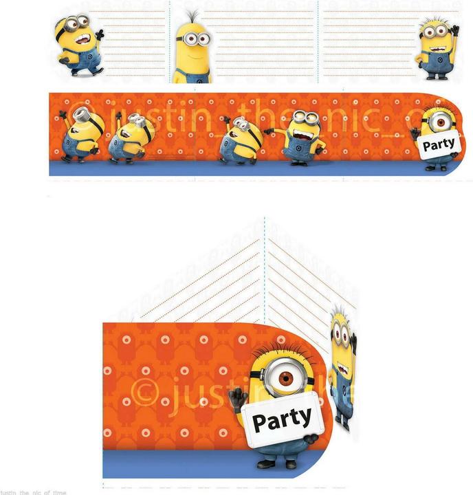 Actual product image Minions Invitations Set (Pack of 12) (12 pcs.)