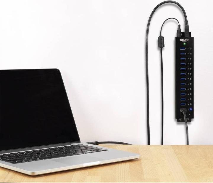 Immagine prodotto Renkforce Hub USB 3.0 a 13+1 porte con Alum (USB-A, 13 Porti)