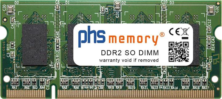 Actual product image PHS-memory 512MB RAM memory for Lexmark X792de DDR2 SO DIMM 667MHz PC2-5300S (Lexmark X792de, 1 x 512MB)