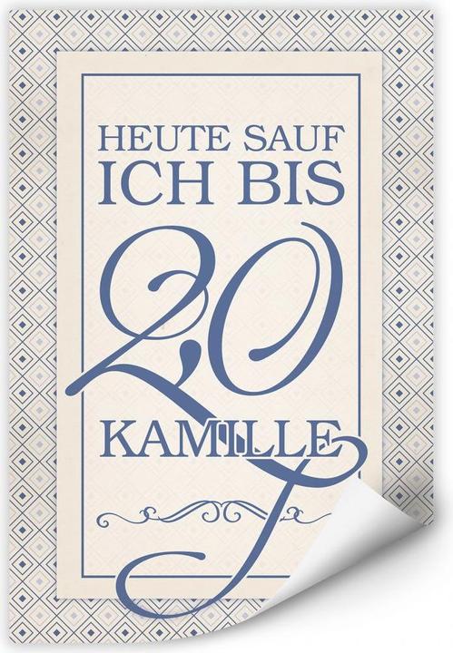 Actual product image Trenddeko Today I drink up to 2.0 camomile (40 x 60 cm)