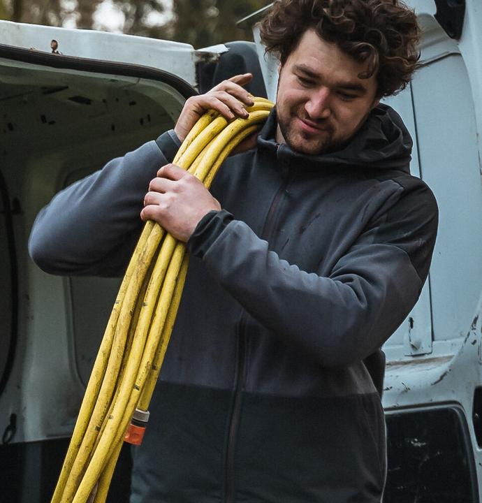 Immagine prodotto Projob Giacca con cappuccio con elementi elastici in softshell (XXL)