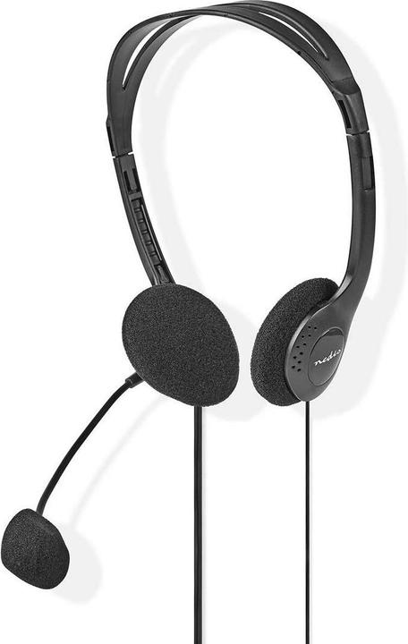 Produktbild Nedis Kopfhörer für PC, Headset, 2 Stecker, 3,5 mm, Schwarz