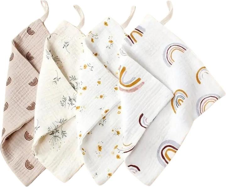 Milkii Waschlappen-Set aus zweischichtiger Musselin-Baumwolle, XL