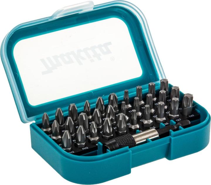 Produktbild Makita Ratschen und Bit-Set (Innensechsrund TX M10, Innensechsrund TX M15, Innensechsrund TX M20, Innensechsrund TX M30, Kreuz Phillips PH M1, Kreuz Phillips PH M2, Kreuz Pozidriv PZ M1, Kreuz Pozidriv PZ M2, Kreuz Phillips PH M3, Innensechsrund TX M40)