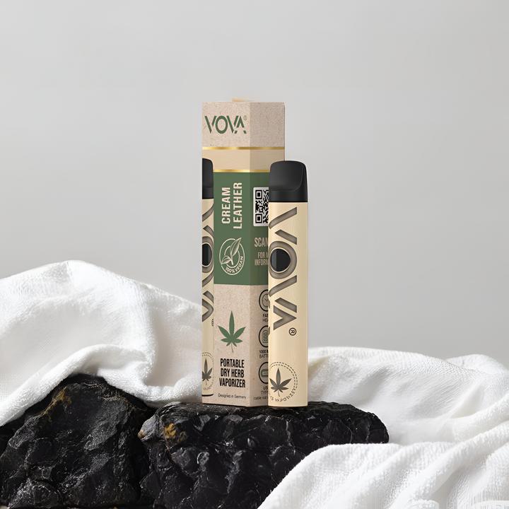 Produktbild VOVA Portable Dry Herb Vaporizer Cream Leather