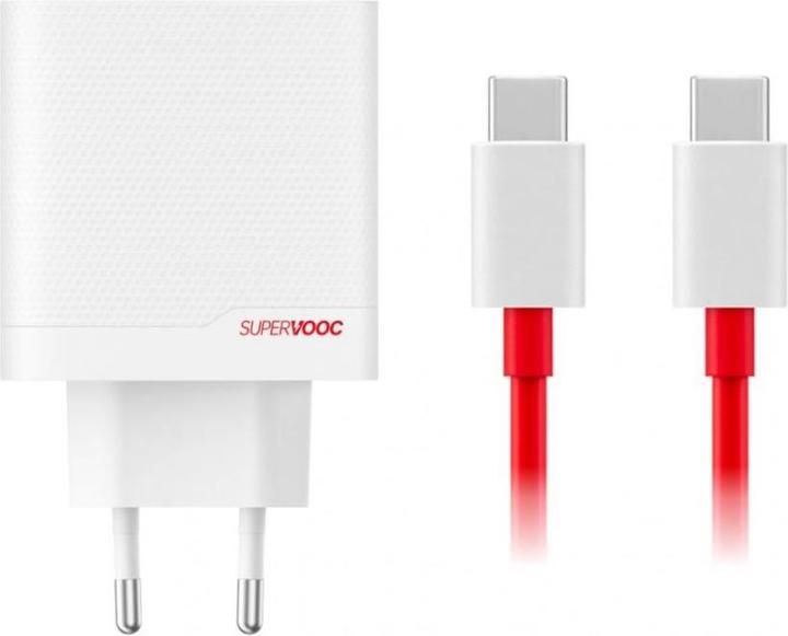 - OnePlus SUPERVOOC 80W GaN Dual USB-A + USB-C Travel Charger + USB-C/USB-C Cable White (80 W)