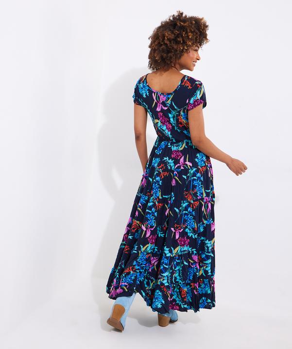 Actual product image Joe Browns Dark Floral Crinkle Maxi Dress (38)