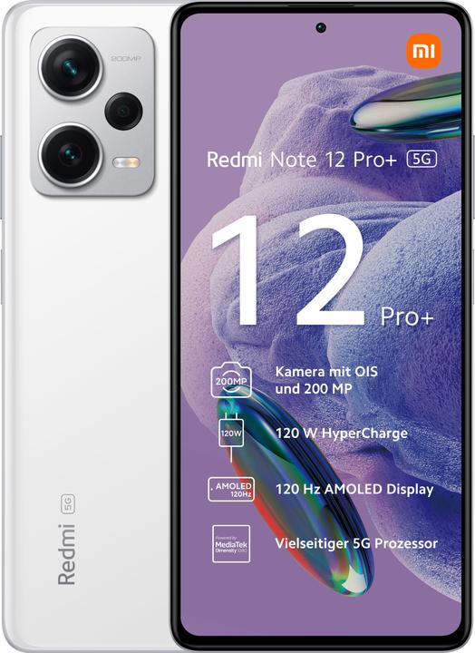 Xiaomi Redmi Note 12 Pro+ (256 GB, Bianco Polare, 6.67", Doppia SIM, 200 Mpx, 5G)