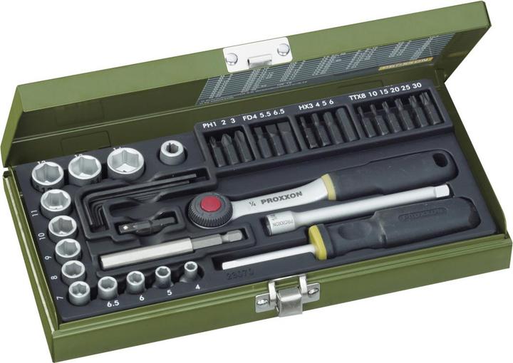 Actual product image Proxxon Socket wrench bit insert set (1/4")