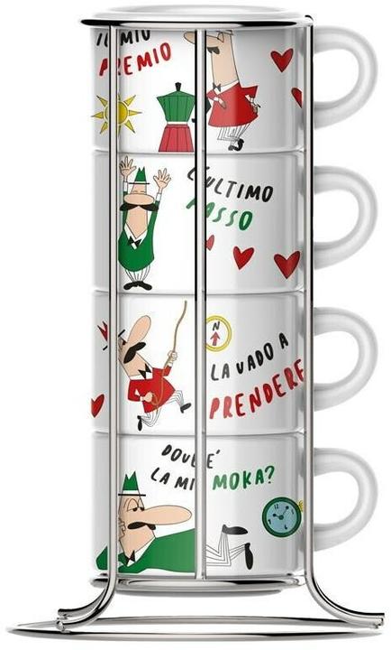 Actual product image Bialetti Set 4 Cups Cappuccio Stackable (265 ml, 4 x)