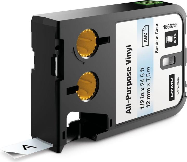 Dymo XTL Schriftband, Vinyl (1.20 cm, Transparent)