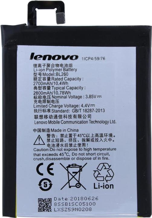 Actual product image Lenovo BL-260 Battery - 2700mAh
