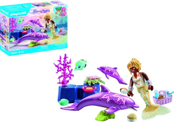 Productafbeelding Playmobil 71501 Zeemeermin met dolfijnen (71501, Playmobil prinses magie)