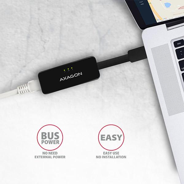Image du produit Axagon ADE-XR Adaptateur Fast Ethernet 10/100 - USB 2.0 type A (USB 2.0, RJ45 (1x))