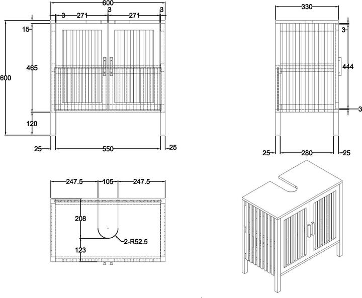 Actual product image micasa Ted (60 x 33 x 60 cm)