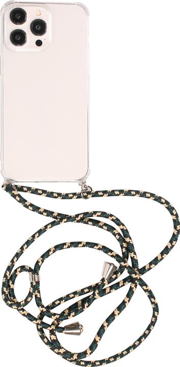 Immagine prodotto PhoneLook Copri paraurti in gomma trasparente con corda verde/oro (Apple iPhone 15 Pro Max)
