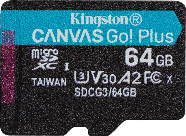 Kingston Canvas Go! Plus microSD, without adapter (64 GB, microSDXC, U3, UHS-I)