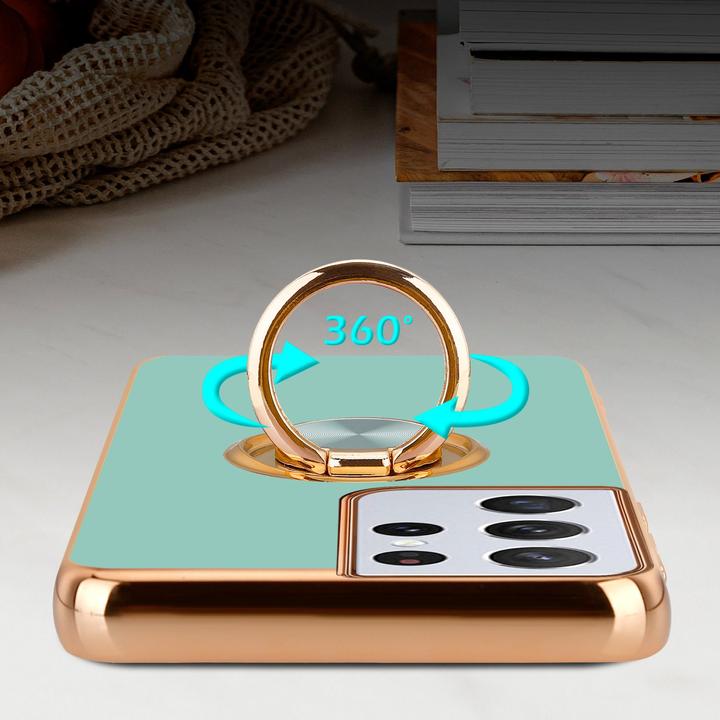 Actual product image Cadorabo Case for Samsung Galaxy S21 ULTRA in TPU with camera protection and ring LM089 Style (Samsung Galaxy S21 Ultra)