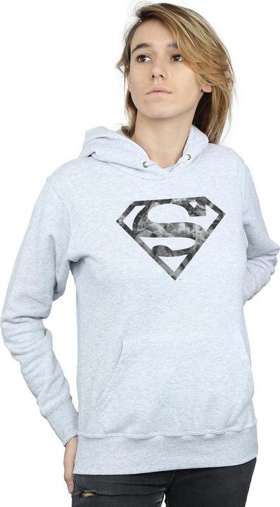 Actual product image Womens/Ladies Superman Marble Logo Hoodie (S)